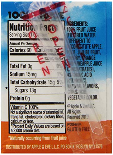 Apple & Eve Sesame Street Big Bird's Apple Juice, 4.23 Fluid-oz, 8 Count, Pack of 5