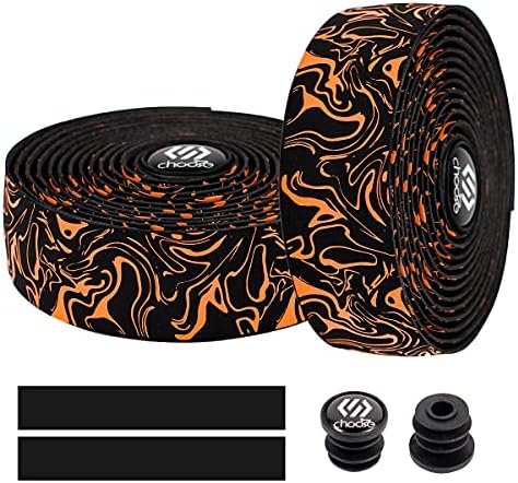 Chooee Road Bike Handlebar Tape,2PCS Bicycle Bar Tape,Red/Blue/Green/Yellow/Orange/Purple/Silver/Black