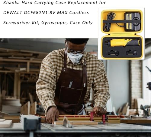 khanka Hard Carrying Case Replacement for DEWALT DCF682N1 / DCF680N2 8V MAX Cordless Screwdriver Kit, Gyroscopic, Case Only