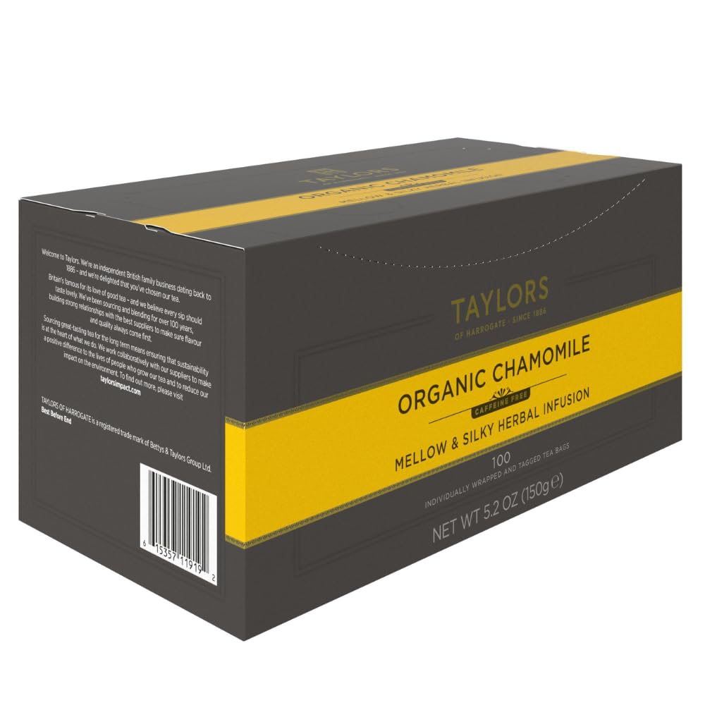 Taylors of Harrogate Green Tea with Lemon, Individually Wrapped Bags, 20 Count (Pack of 1), Citrussy, Mellow and Light, Caffeinated, Enjoy Hot or Iced, 20 Teabags