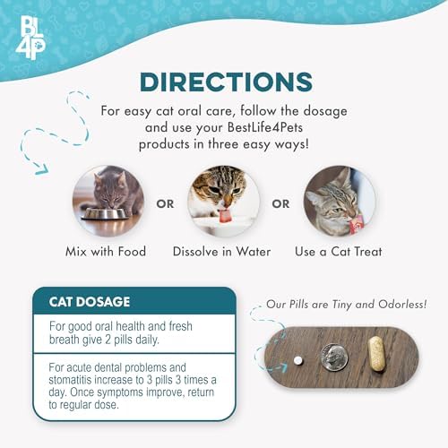 BestLife4Pets Cat Dental Care Supplement - 400 Pills