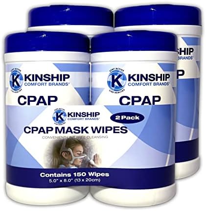 CPAP Mask Cleaning Wipes, Unscented and Lint Free Cleanser to Clean Filters, Tubes and BIPAP Machines, 150 Count Total, 2 Canisters