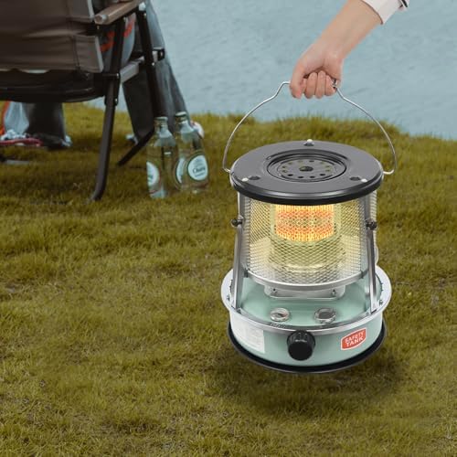 9000 BTU Portable Kerosene Heater, 2600W Lightweight Kerosene Stove for Indoor & Outdoor Use, Non Electric Heater for Survival Emergency, Fishing, Hunting, Hiking