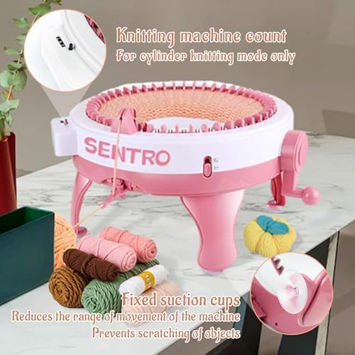 SENTRO Knitting Machine 48 Needles with Row Counter, Crochet Knitting Loom Machine for Beginners