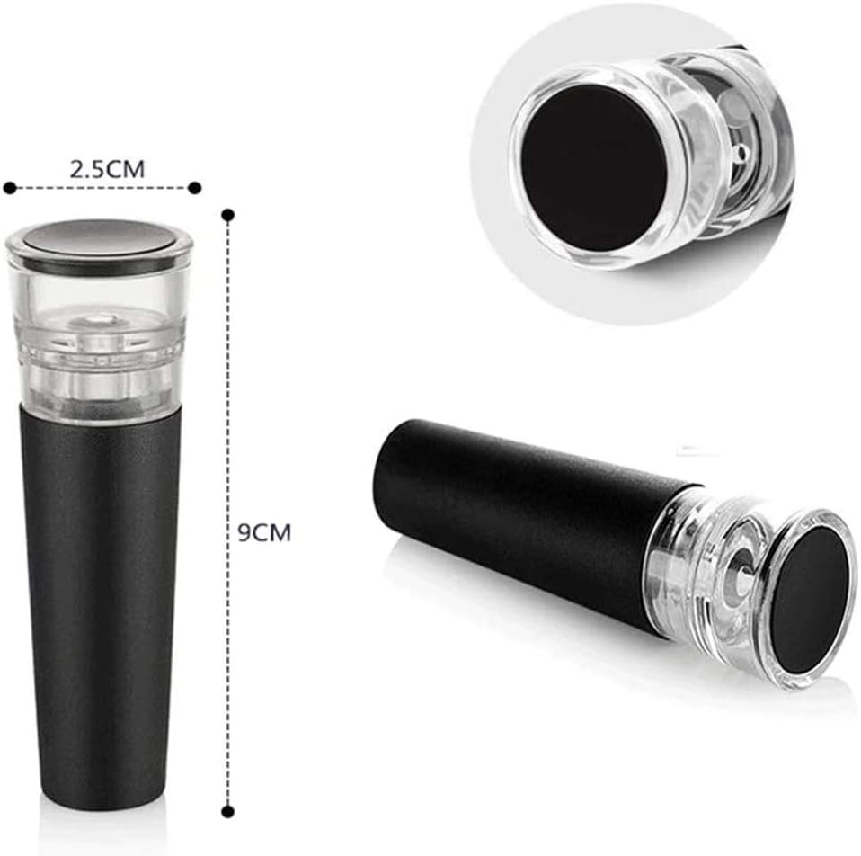 3 Pcs Wine Stopper Vacuum Pump Kits Silicone Wine Bottle Stopper With Built-in Vacuum Wine Saver Pump Keep Wine Fresh Sealing