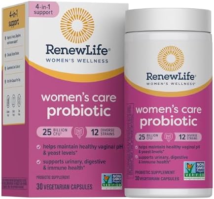 Renew Life Women's Probiotic 25 Billion CFU | 30 Vegetarian Capsules | Supports Urinary, Digestive, and Immune Health | Dairy, Soy and Gluten-Free Supplement