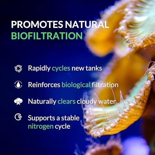 Saltwater Complete – Live Nitrifying Bacteria Blend for Saltwater & Reef Aquariums - Instant Cycle Marine Tank Starter - Removes Ammonia Nitrite - Clarifier - Safe for Fish Coral Invertebrates - 1Gal