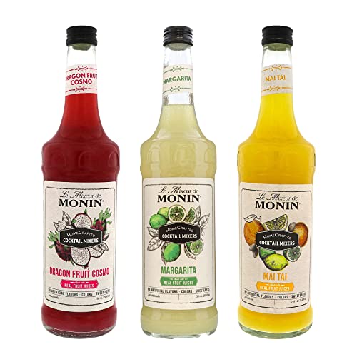 Monin - HomeCrafted Dragon Fruit Cosmo Cocktail Mix, Ready-to-Use Drink Mixer, Strawberry & Pear Blend, Made with Natural Flavors & Real Fruit Juice