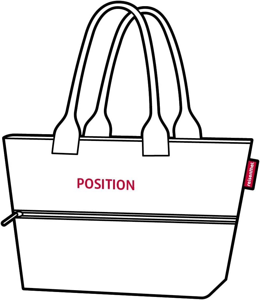reisenthel Shopper E1, Expandable 2-in-1 Tote, Converts from Handbag to Oversized Carryall, Leaves Blue