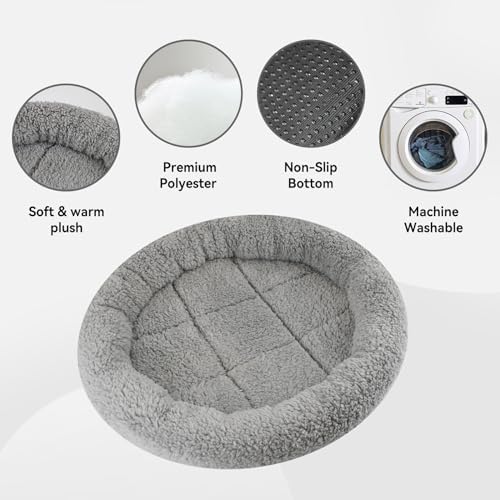 LESYPET Cat Bed for Indoor Cats, Soft Cat Cushion with Cat Pillow Around, Rectangle Kitten Pad Small Bed for Window Sill, 15'' x 10''