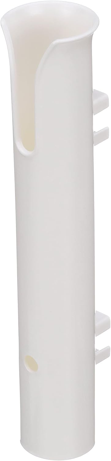 attwood 12708-2 PVC Rod Holder Storage, White PVC Construction, 9 Inches Long, Holds Rod Grips Up to 1 ¾-Inch Diameter, One Size