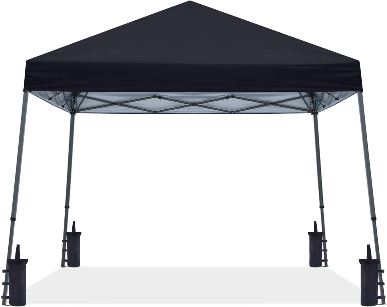 ABCCANOPY 11x11 Pop Up Canopy Tent, Stable Slant Leg Outdoor Shade, Black
