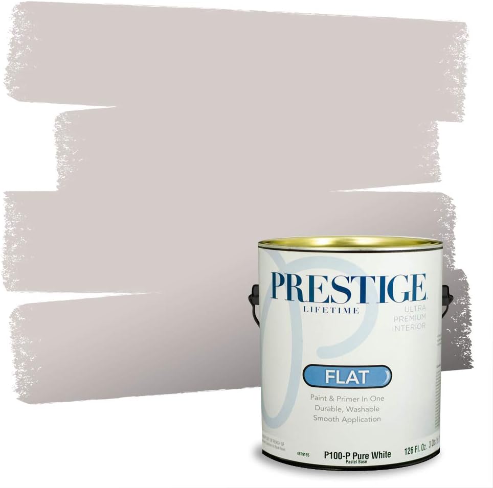 PRESTIGE Paints Exterior Paint and Primer In One, 1-Gallon, Satin, Comparable Match of Sherwin Williams* Socialite*