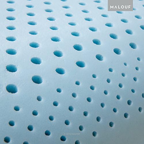 MALOUF Zoned Dough Gel-Infused Memory Foam Bed Pillow-5-Year U.S. Warranty-Queen-Mid Loft, Queen Mid Loft