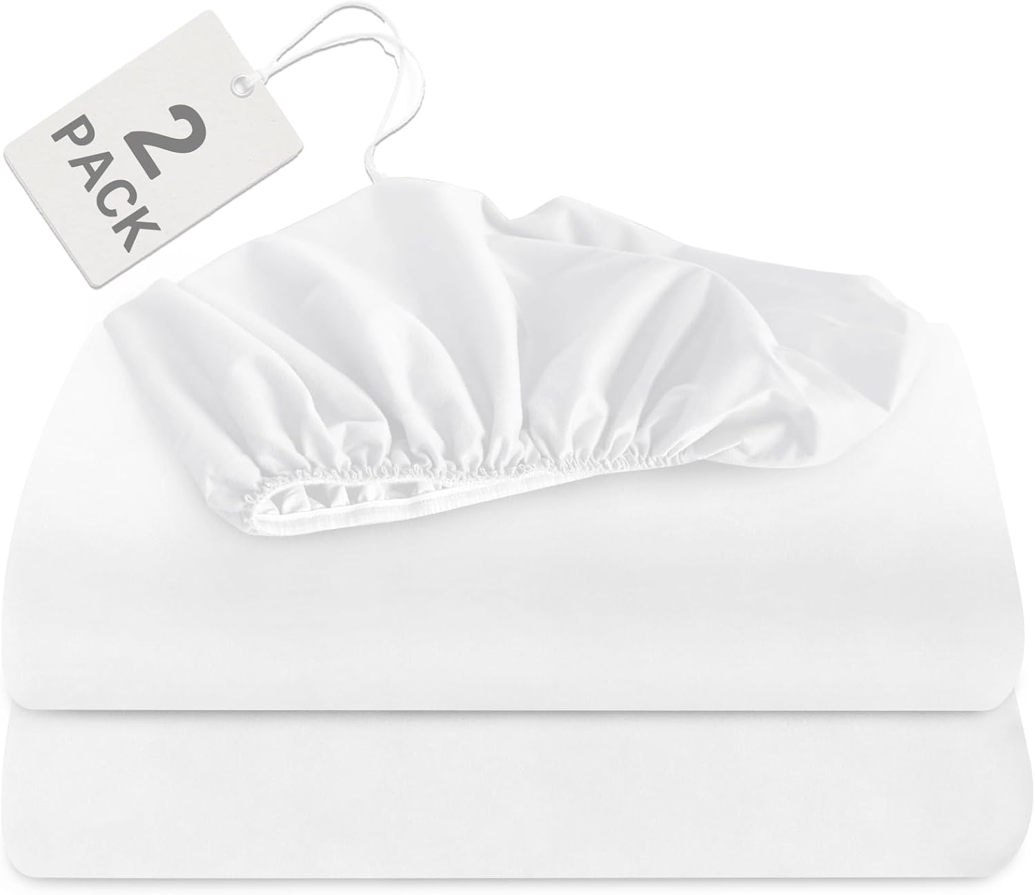 2 Pack Hospital Bed Sheets Fitted 36’’×84’’×14’’ Hospital Bed Sheet, Grey | Fit for Home & Hospital Care Beds, Shrinkage & Stain Resistant RV Twin Sheets for RV Twin/Bunk Mattress
