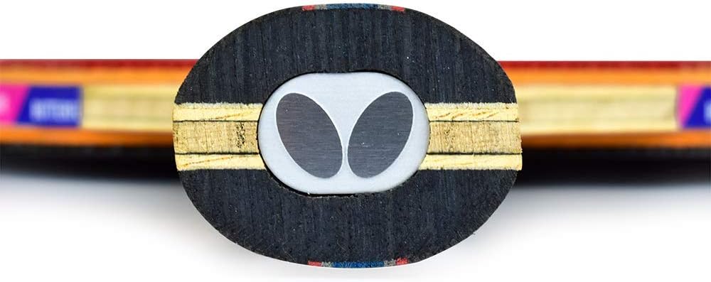 Butterfly B702FL Shakehand Table Tennis Racket | China Series | Powerful Carbon Blade and Rubber Combination with Racket Case | Recommended for