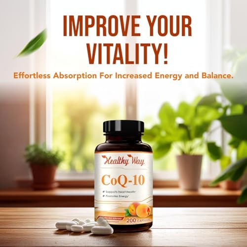 Coenzyme Q10 400mg CoQ10 Supplement - Once Daily Coq 10 400mg Powder Capsules for Healthy Heart Antioxidant and Energy Support - Non-GMO Quick Absorption Ubiquinone Q10 Coenzyme (100 Servings)