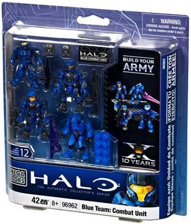 Mega Bloks Halo Blue Team Combat Unit with 4 Mini Figures and Accessories