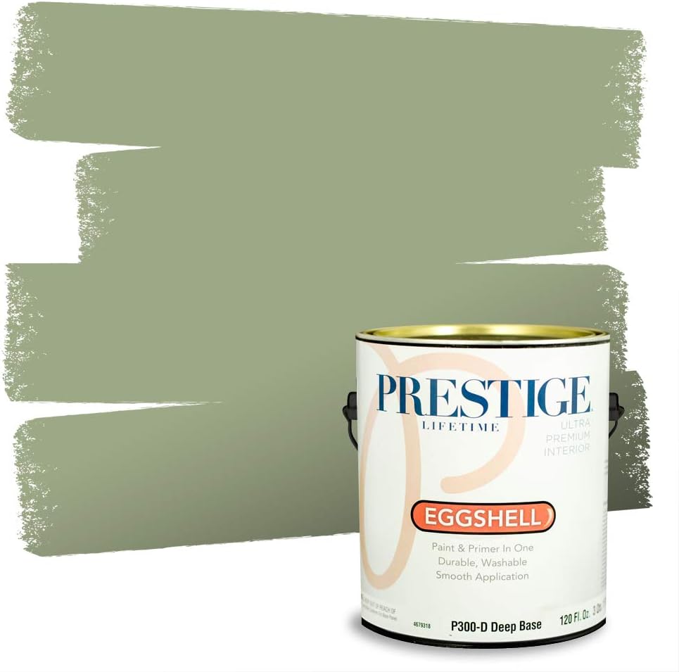PRESTIGE Interior Paint and Primer in One, Garden Sage, Eggshell, 1 Gallon