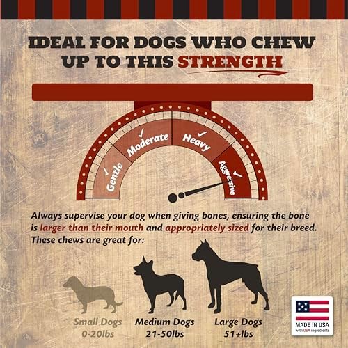 THE COUNTRY BUTCHER Crown Knuckle Beef Dog Bones, Natural Chew, USA, 4 Ct