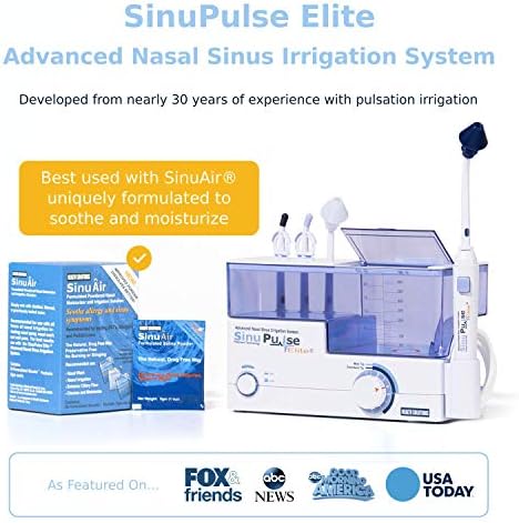 SinuPulse Elite Advanced Nasal Irrigation System, Pulsating Nasal Congestion Relief & Sinus Rinse Machine, More Effective Than Neti Pot