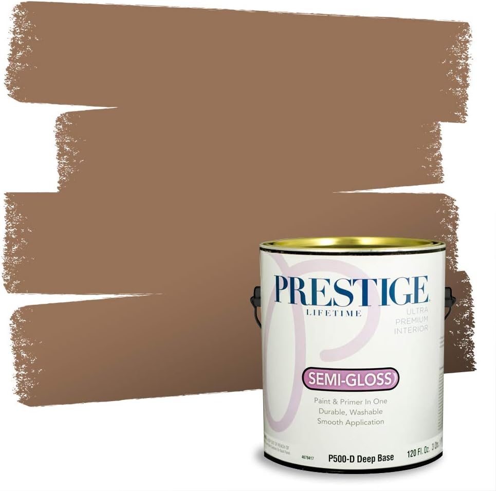 PRESTIGE Paints Exterior Paint and Primer In One, 1-Gallon, Flat, Comparable Match of Sherwin Williams* Sable*