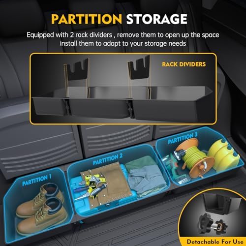 MIKKUPPA Truck Under Seat Storage - Fit for 2015-2026 Ford F150 F250 F350 | Compatible with 2015-2026 F150 SuperCrew Cab & Crew Cab