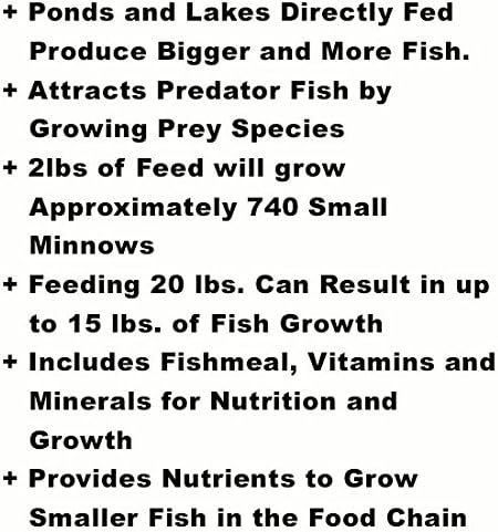Pond Fish Food Giant Fish Grower Fish Food Aquatic Nutrition 20 lb