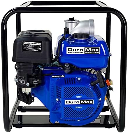 DuroMax XP652WP 208cc 158-Gpm 3600-Rpm 2-Inch Gasoline Engine Portable Water Pump, 50 State Approved, XP652WP, Blue