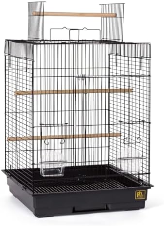 Prevue Pet Products Top Opening Bird Cage - Black | Stand Alone Indoor Birdcage for Parakeets, Cockatiels, Conures, Lovebirds, and Similar Sized Birds