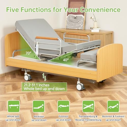 Real Relax Rotating Multi Functional Electric Premium Hospital Bed, Rotates 90° from a Flat (Lying) Position to an Upright Seated Position