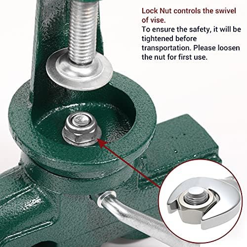 Nuovoware Table Vise 3 Inch, Universal Vise Bench Clamp, Blue