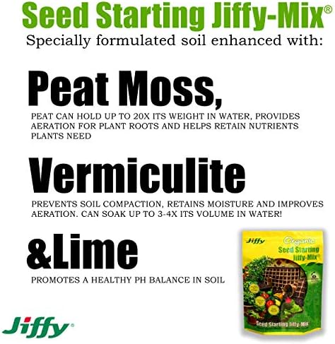 Jiffy Natural & Organic Seed Starting Soil Mix, 10 QT (1 Bag (10 QT)