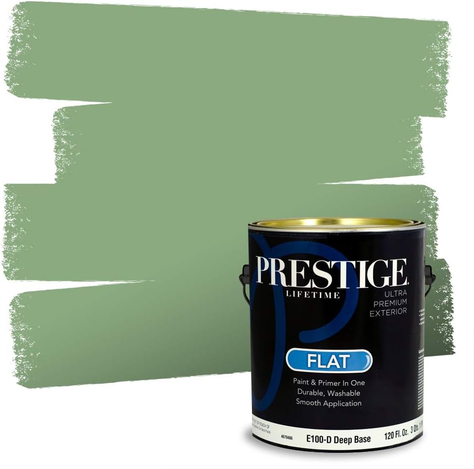 PRESTIGE Paints Exterior Paint and Primer In One, 1-Gallon, Semi-Gloss, Comparable Match of Sherwin Williams* Shamrock*