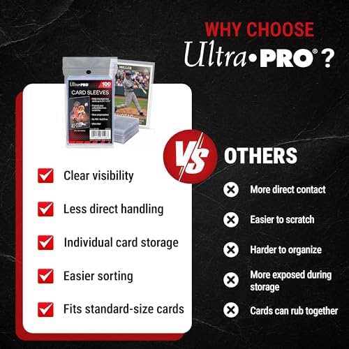 Ultra Pro Soft Card Sleeves 2-5/8" X 3-5/8", Ultra Clear (100Count)
