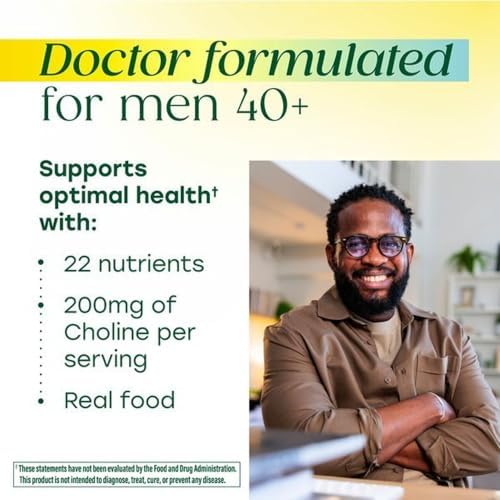 MegaFood Advanced Multivitamin for Men 40+ Doctor Formulated, 120 Tablets | Immune Support, Cellular Energy, Prostate & Brain Health, Choline, Methylfolate Vitamin C, D3, Zinc, Vegetarian, 60 Servings