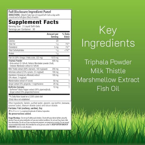 Irwin Naturals Daily Gentle Cleanse Triphala 60 Liquid Softgels | Non-Laxative Colon Cleanse with Triphala | Milk Thistle & Flaxseed Oil | 60 Softgels