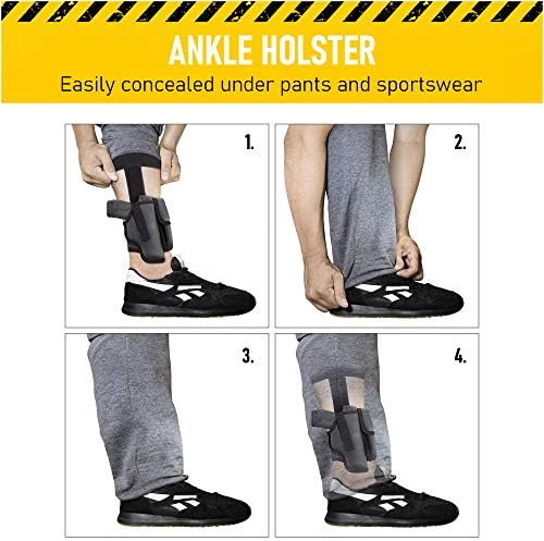 Houston Gun Holsters Ankle Holster, Glk 26/27, 33, Right Hand