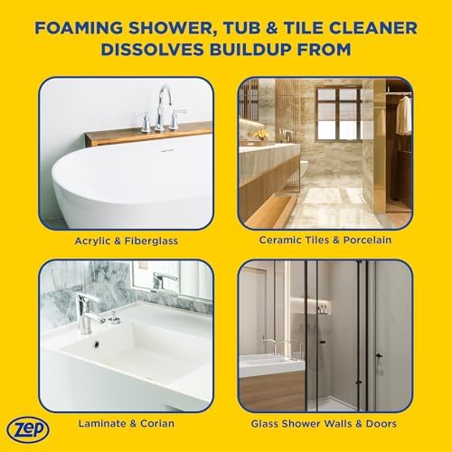 Zep Foaming Shower Tub and Tile Cleaner - 32 oz (Case of 12)