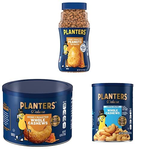 PLANTERS Honey Roasted Peanuts, Plant Based Protein Snacks, 16 Oz (1 Ct) | Roasted Sweet & Salty Nuts. Kosher. Resealable Jar. Snacks for Adults. Party Mix, Party Snacks