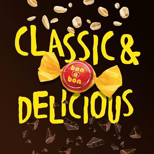 Bon o Bon Chocolate Bon Bons, Decadent Chocolate Truffles with a Creamy Peanut & Wafer Filling, 15g x 18 Bonbons