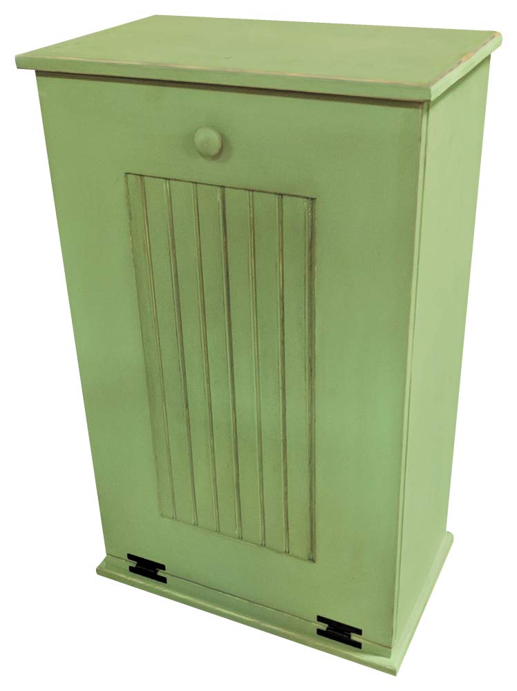 Sawdust City Tilt-Out Wooden Trash Bin Holder (Old - Black)