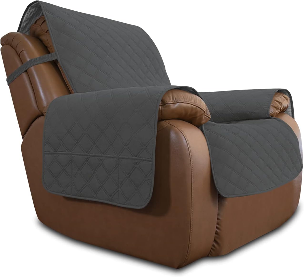 Easy-Going Waterproof Non-Slip Couch Cover, Small Recliner, Chocolate
