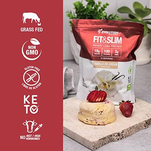 Evolution Advance Nutrition Fit & Slim Blend – Grass-Fed Whey Protein Powder for Easy Digestion, Keto-Approved, Non-GMO, Stevia Sweetened, Natural Flavor – 2 Pounds (Vanilla)