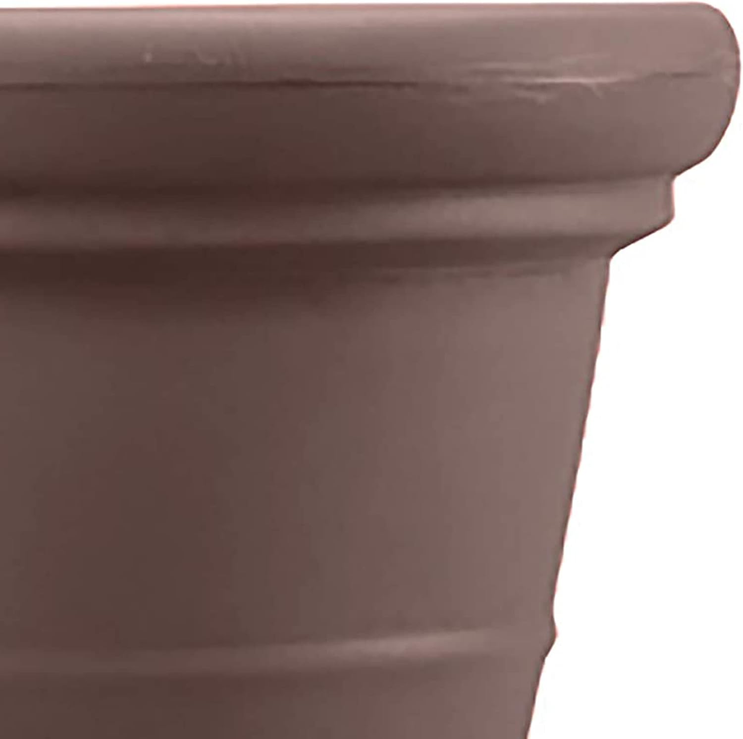 The HC Companies Terrazzo Large Round Plastic Plant Pot w/Rolled Rim - Lightweight & UV Resistant Gardening Pot for Herbs & More - Outdoor & Indoor Plant Pots w/Drainage (17” Black)