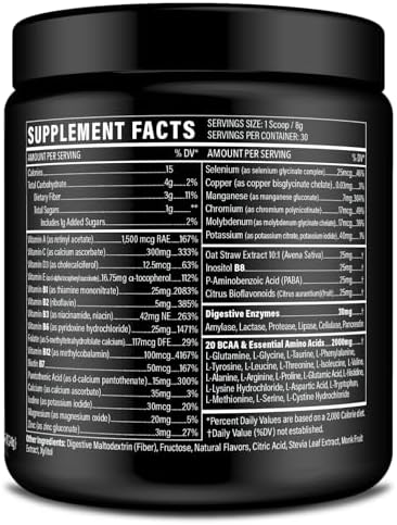 Multivitamin Powder - Keto Drink Mix for Men Women BCAA Amino Acids Won’t Upset Your Stomach - Keto Vegan Multivitamin with Electrolytes Super B