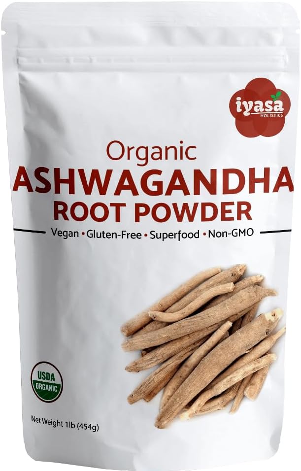 Iyasa Holistics Organic Ashwagandha Powder 16 oz – Natural Superfood Powder to Support Calm