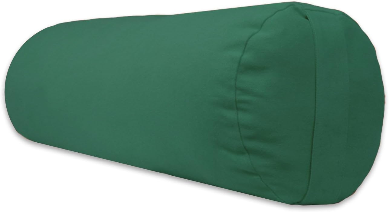 YogaAccessories Supportive Round Cotton Yoga Bolster