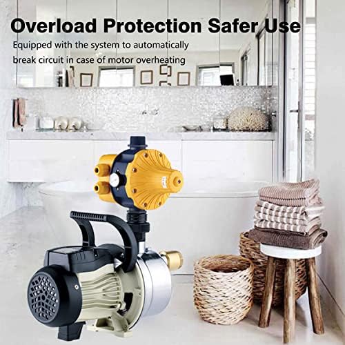 TDRRICH 3/4HP water pressure booster pump with Smart Controller for whole house，Self-priming Jet Transfer Pump Pressure Switch Automatic System