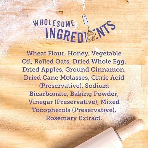 Three Dog Bakery Soft Baked Classic Cookies for Dogs - 13 oz Box | Oats & Apple Flavor - Made with Real Ingredients - Rolled Oats Dog Treats